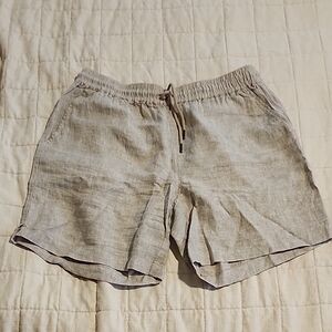Quince Beige Linen Shorts